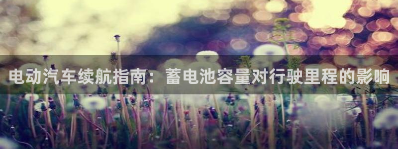 优发国际官网入口app下载苹果：电动汽车续航指南：蓄电池容量对行驶里程的影响