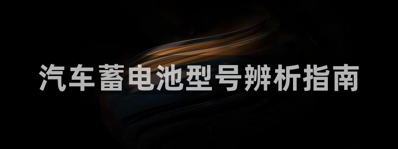 优发国际游戏17：汽车蓄电池型号辨析指南