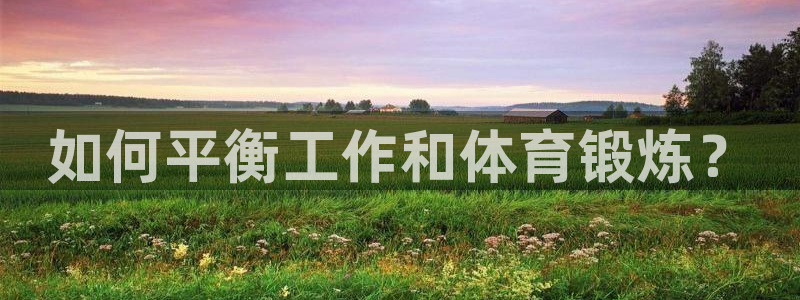 vsport体育在线官网：如何平衡工作和体育锻炼？